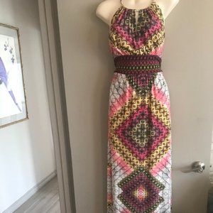 Aztec look MAXI dress EUC
